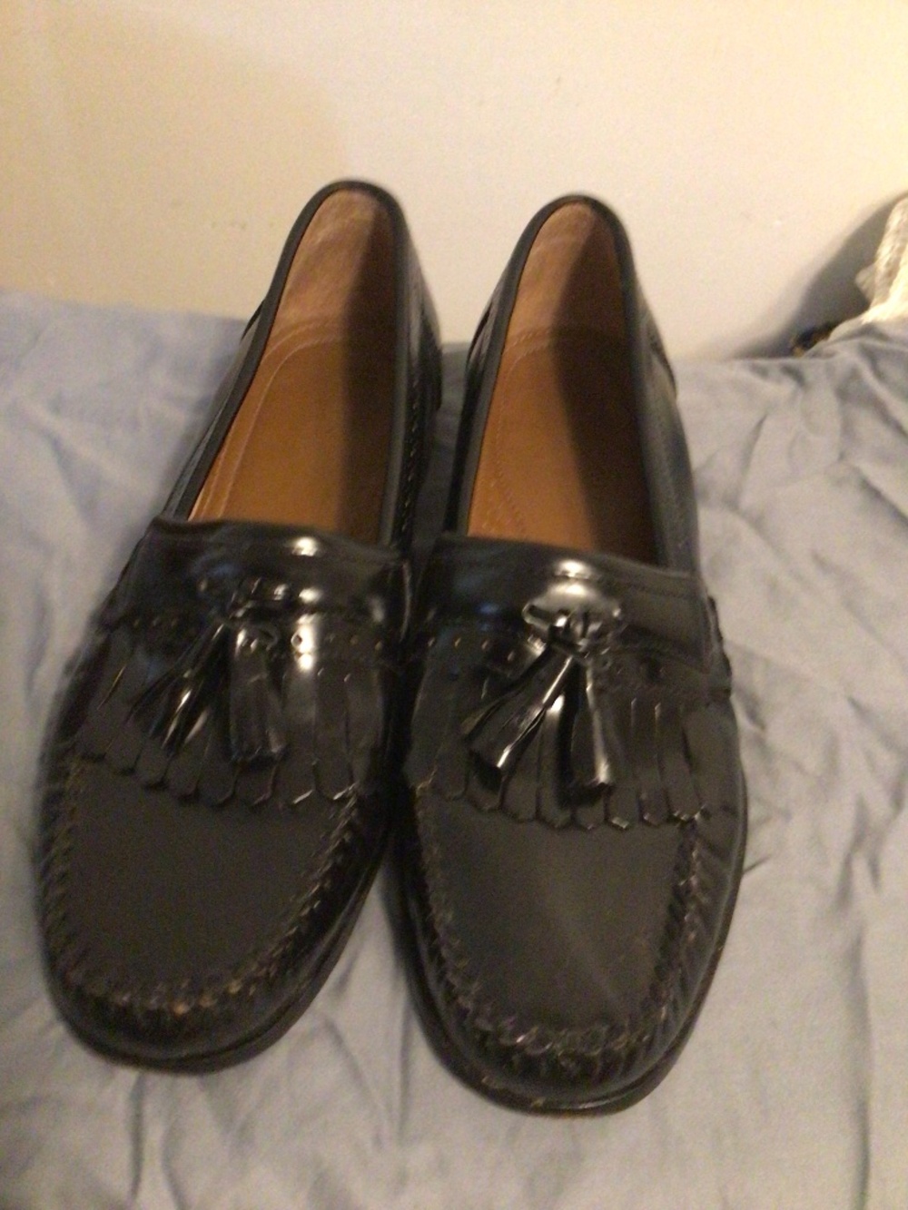 WEEJUNS handcfated leather loafer with tassel slip on shoes SZ 13